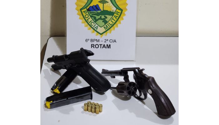 Quedas – Armas são apreendidas após denuncias